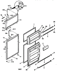 Doors parts for Kenmore Refrigerator 253.9366285 (2539366285, 253 9366285) from AppliancePartsPros.com