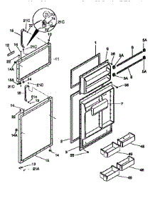 Doors parts for Kenmore Refrigerator 253.9366441 (2539366441, 253 9366441) from AppliancePartsPros.com
