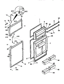 Doors parts for Kenmore Refrigerator 253.9366480 (2539366480, 253 9366480) from AppliancePartsPros.com