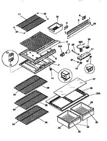 Separator And Shelves parts for Kenmore Refrigerator 253.9366783 (2539366783, 253 9366783) from AppliancePartsPros.com