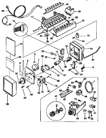 Icemaker parts for Kenmore Refrigerator 253.9366787 (2539366787, 253 9366787) from AppliancePartsPros.com