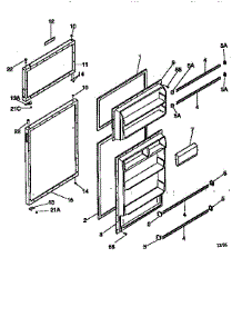 Door parts for Kenmore Refrigerator 253.9368001 (2539368001, 253 9368001) from AppliancePartsPros.com