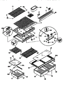 Liner parts for Kenmore Refrigerator 253.9368401 (2539368401, 253 9368401) from AppliancePartsPros.com