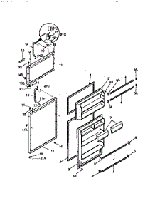 Door parts for Kenmore Refrigerator 253.9368420 (2539368420, 253 9368420) from AppliancePartsPros.com