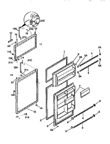 Doors parts for Kenmore Refrigerator 253.9368701 (2539368701, 253 9368701) from AppliancePartsPros.com