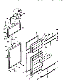 Door parts for Kenmore Refrigerator 253.9368780 (2539368780, 253 9368780) from AppliancePartsPros.com