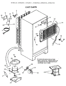 Unit parts for Kenmore Refrigerator 253.9629161 (2539629161, 253 9629161) from AppliancePartsPros.com