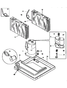 Compressor parts for Kenmore Air Conditioner 253.9751461 (2539751461, 253 9751461) from AppliancePartsPros.com