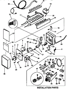 Icemaker parts for Kenmore Refrigerator 253.9758410 (2539758410, 253 9758410) from AppliancePartsPros.com