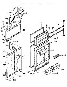 Door parts for Kenmore Refrigerator 253.9758440 (2539758440, 253 9758440) from AppliancePartsPros.com