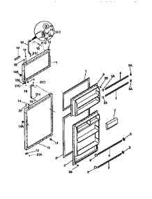 Door parts for Kenmore Refrigerator 253.9768080 (2539768080, 253 9768080) from AppliancePartsPros.com