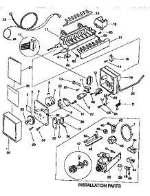 Icemaker parts for Kenmore Refrigerator 253.9768384 (2539768384, 253 9768384) from AppliancePartsPros.com