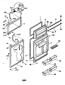 Doors parts for Kenmore Refrigerator 253.9768384 (2539768384, 253 9768384) from AppliancePartsPros.com