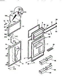 Door parts for Kenmore Refrigerator 253.9768420 (2539768420, 253 9768420) from AppliancePartsPros.com
