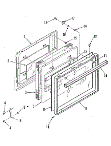 Oven Door Section parts for Kenmore Wall Oven 278.3018891 (2783018891, 278 3018891) from AppliancePartsPros.com