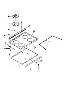 Main Top parts for Kenmore Range 278.3528811 (2783528811, 278 3528811) from AppliancePartsPros.com
