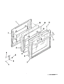 Oven Door Section parts for Kenmore Range 278.4268490 (2784268490, 278 4268490) from AppliancePartsPros.com