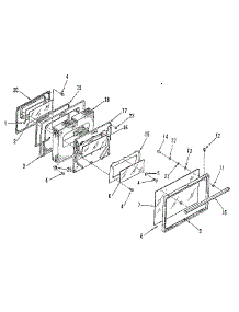 Oven Door Section parts for Kenmore Wall Oven 278.4558815 (2784558815, 278 4558815) from AppliancePartsPros.com
