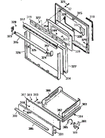Door parts for Kenmore Range 362.7271194 (3627271194, 362 7271194) from AppliancePartsPros.com