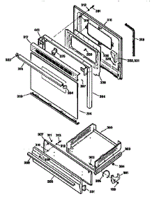 Door & Drawer parts for Kenmore Range 362.7275192 (3627275192, 362 7275192) from AppliancePartsPros.com