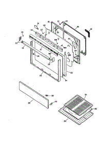 Door parts for Kenmore Range 362.7332892 (3627332892, 362 7332892) from AppliancePartsPros.com
