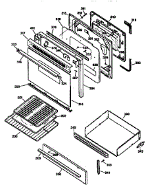 Door And Drawer parts for Kenmore Range 362.7345193 (3627345193, 362 7345193) from AppliancePartsPros.com