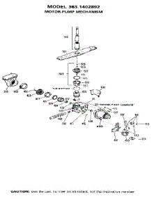 Pump And Motor parts for Kenmore Dishwasher 363.1402892 (3631402892, 363 1402892) from AppliancePartsPros.com