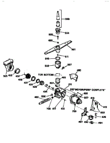 Motor Pump Mechanism parts for Kenmore Dishwasher 363.1404596 (3631404596, 363 1404596) from AppliancePartsPros.com