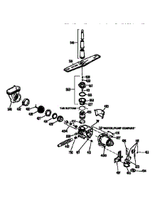 Motor Pump Mechanism parts for Kenmore Dishwasher 363.1404894 (3631404894, 363 1404894) from AppliancePartsPros.com