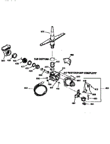 Motor Pump And Spray Arm parts for Kenmore Dishwasher 363.1404897 (3631404897, 363 1404897) from AppliancePartsPros.com