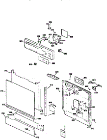 Escutcheon And Door Assembly parts for Kenmore Dishwasher 363.14051690 (36314051690, 363 14051690) from AppliancePartsPros.com