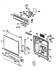 Escutcheon And Door Assembly parts for Kenmore Dishwasher 363.14051691 (36314051691, 363 14051691) from AppliancePartsPros.com