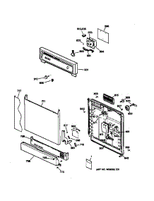 Escutcheon & Door Assembly parts for Kenmore Dishwasher 363.14075793 (36314075793, 363 14075793) from AppliancePartsPros.com