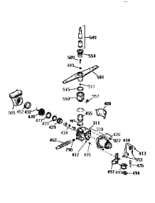 Motor Pump Mechanism parts for Kenmore Dishwasher 363.1435197 (3631435197, 363 1435197) from AppliancePartsPros.com