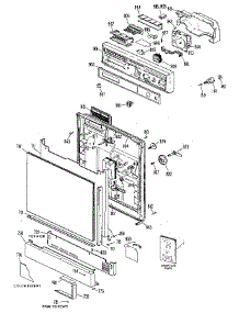 Escutcheon And Door parts for Kenmore Dishwasher 363.1441190 (3631441190, 363 1441190) from AppliancePartsPros.com