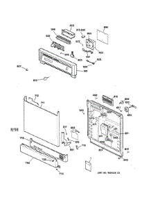 Escutcheon & Door Assembly parts for Kenmore Dishwasher 363.14471791 (36314471791, 363 14471791) from AppliancePartsPros.com
