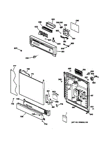 Escutcheon & Door Assembly parts for Kenmore Dishwasher 363.14478795 (36314478795, 363 14478795) from AppliancePartsPros.com