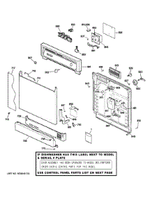 Escutcheon & Door Assembly parts for Kenmore Dishwasher 363.15171000 (36315171000, 363 15171000) from AppliancePartsPros.com