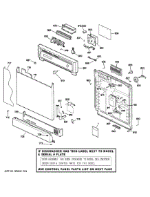 Escutcheon & Door Assembly parts for Kenmore Dishwasher 363.15482000 (36315482000, 363 15482000) from AppliancePartsPros.com