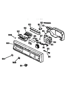 Escutcheon Assembly parts for Kenmore Dishwasher 363.1554993 (3631554993, 363 1554993) from AppliancePartsPros.com