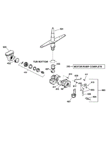 Motor-Pump Mechanism parts for Kenmore Dishwasher 363.16219100 (36316219100, 363 16219100) from AppliancePartsPros.com