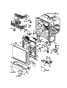 Tub And Door Assembly parts for Kenmore Dishwasher 363.1654995 (3631654995, 363 1654995) from AppliancePartsPros.com