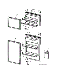 Doors parts for Kenmore Refrigerator 363.39409991 (36339409991, 363 39409991) from AppliancePartsPros.com