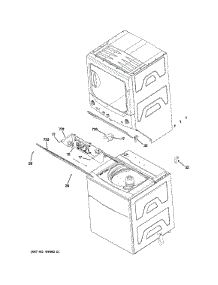 Cabinet (2) parts for Kenmore Washer Dryer Combo 363.61532110 (36361532110, 363 61532110) from AppliancePartsPros.com