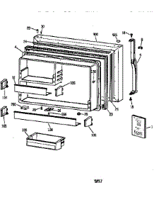 Freezer Door parts for Kenmore Refrigerator 363.68282890 (36368282890, 363 68282890) from AppliancePartsPros.com