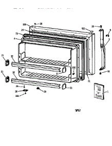 Freezer Door parts for Kenmore Refrigerator 363.68852891 (36368852891, 363 68852891) from AppliancePartsPros.com