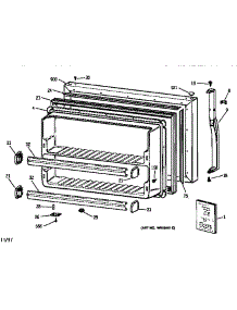 Freezer Door parts for Kenmore Refrigerator 363.68852892 (36368852892, 363 68852892) from AppliancePartsPros.com