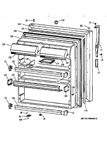 Fresh Food Door parts for Kenmore Refrigerator 363.68967893 (36368967893, 363 68967893) from AppliancePartsPros.com