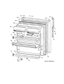 Fresh Food Door parts for Kenmore Refrigerator 363.68967897 (36368967897, 363 68967897) from AppliancePartsPros.com