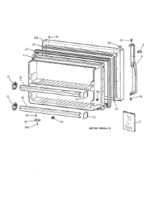 Freezer Door parts for Kenmore Refrigerator 363.78162892 (36378162892, 363 78162892) from AppliancePartsPros.com